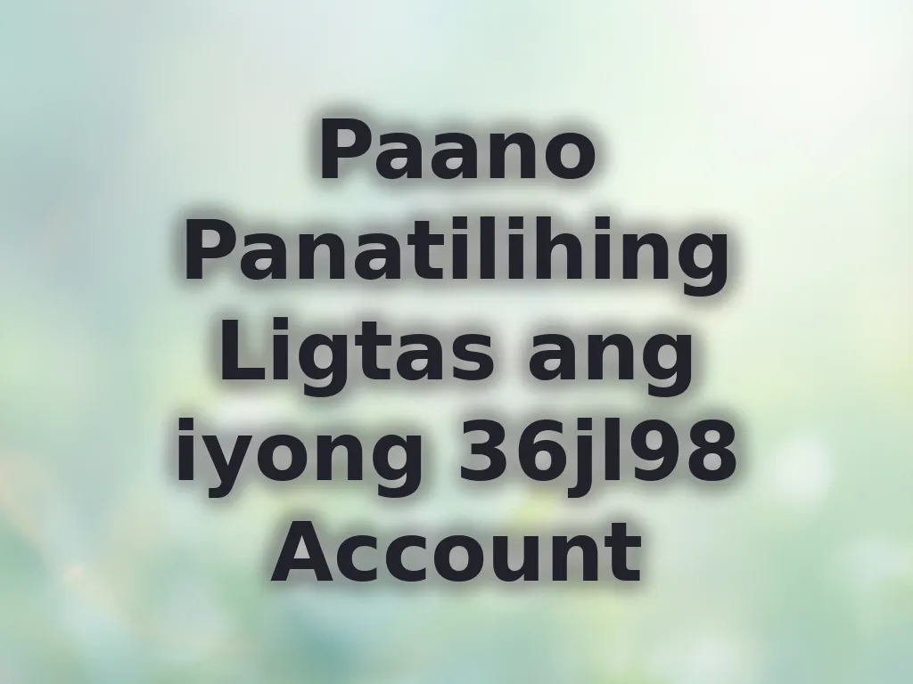 Account Security Tips